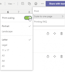 Schedule Print Scaling