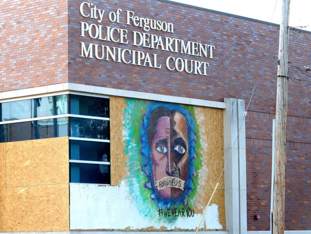 Artwork on Ferguson Police Station